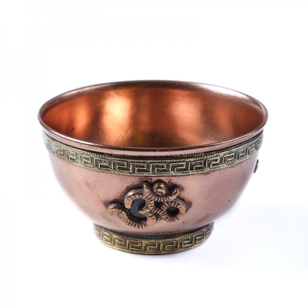 Räucherschale aus Kupfer mit OM-Symbol