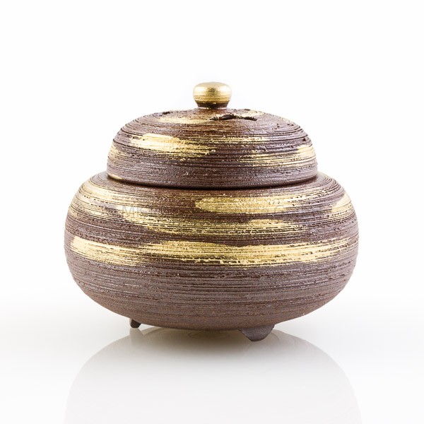 Japanische Räucherschale Nanban Gold (Kiyomizu-yaki)