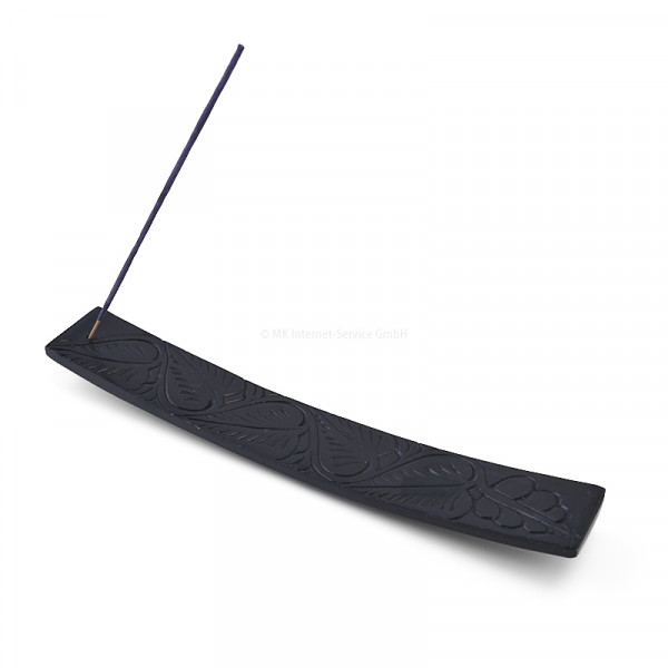 Speckstein-Räucherstäbchenhalter Kaya Fleur mit Blumenmuster