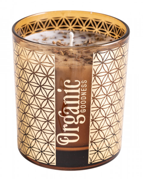 Organic Goodness Sojawachskerze Rose und Geranie im Glas