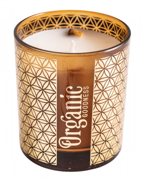 Organic Goodness Sojawachskerze Palo Santo und Zeder im Glas