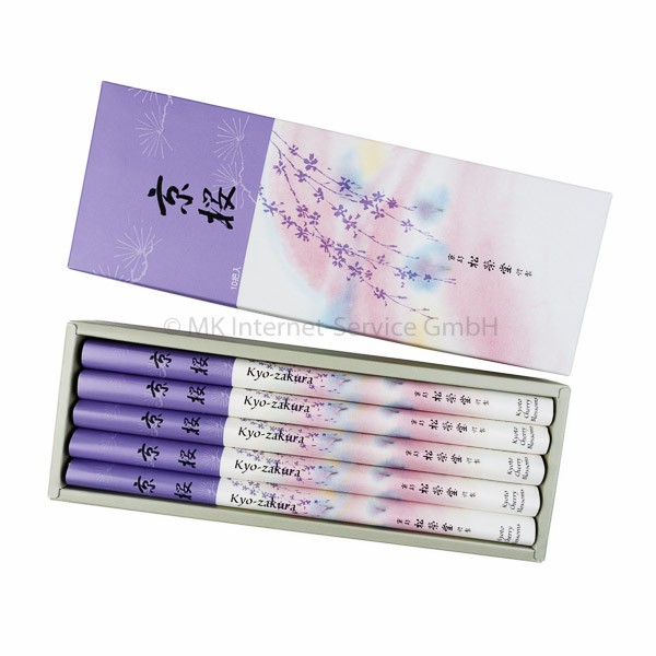 Kyo-zakura (Kyoto Kirschblüten) 10er Set - Japanische Räucherstäbchen Shoyeido