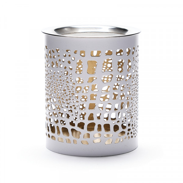 Räucherstövchen und Windlicht BELLARY WHITE mit Sieb