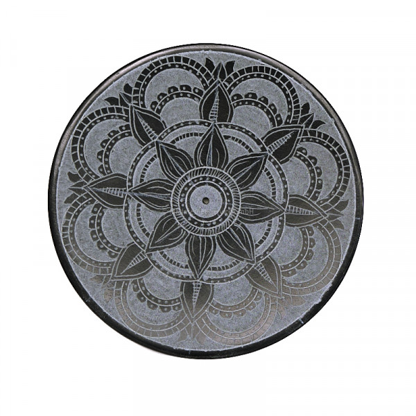 Räucherstäbchenhalter Mandala aus Speckstein, klein