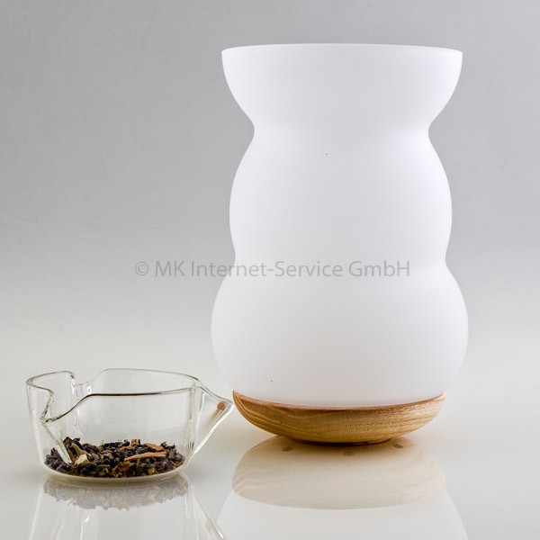 Räucherstövchen Lucerna aus Glas mit Blume des Lebens