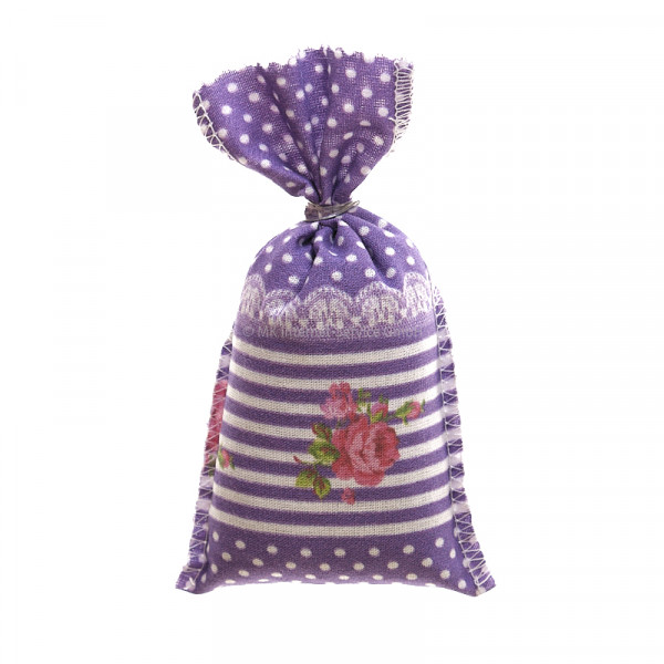 Lavendel-Duftsäckchen, lila (Blumen, Punkte, Streifen)