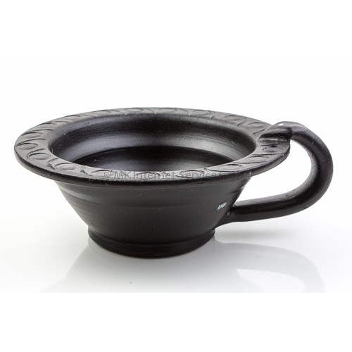 Räuchergefäß Makal aus Ton, schwarz